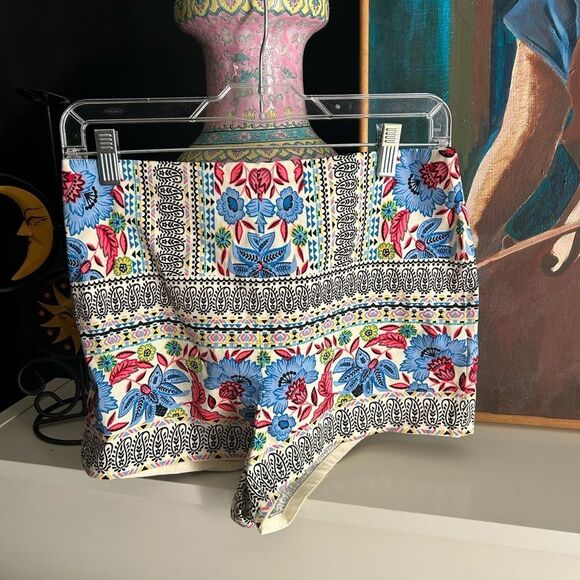 Flying Tomato Anthropologie Boho Multicolor Floral High Waist Women's Shorts M - Picture 7 of 16